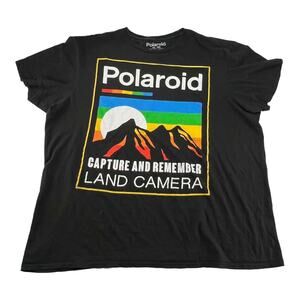 Polaroid Shirt Land Camera Mountains XL Photography Photos Black Photographer